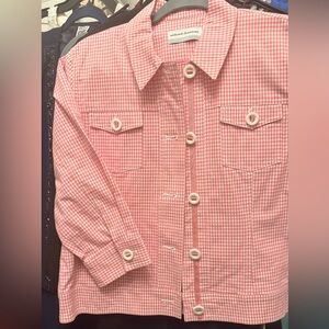 Alfred Dunner Petite Pink Gingham Top